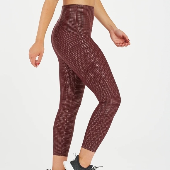 Spanx Booty Boost® Active 7/8 Leggings, Metallic Mist - Picture 1 of 12